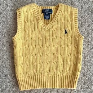 Polo by Ralph Lauren Yellow Cable Knit Vest